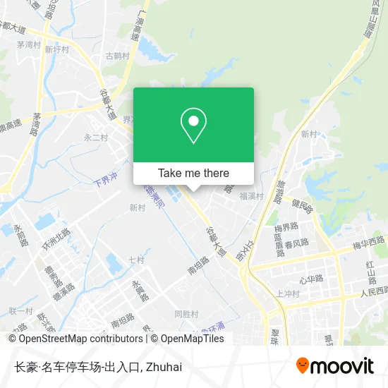 长豪·名车停车场-出入口 map