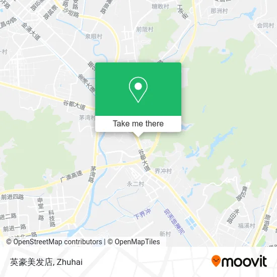 英豪美发店 map