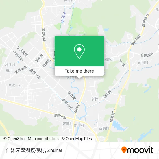 仙沐园翠湖度假村 map