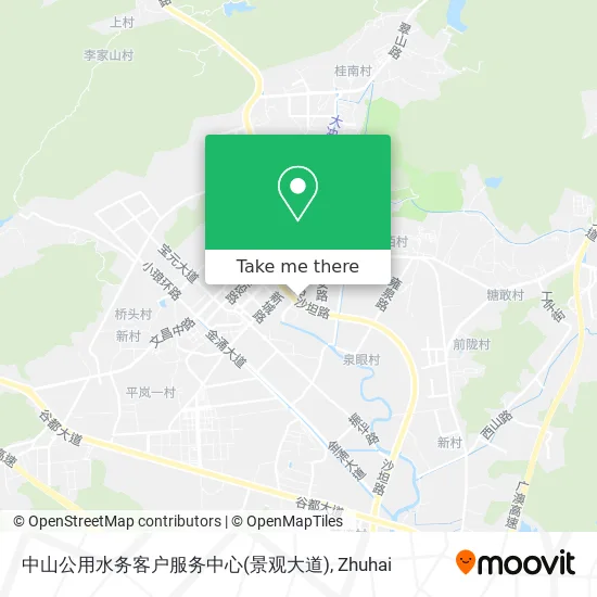 中山公用水务客户服务中心(景观大道) map