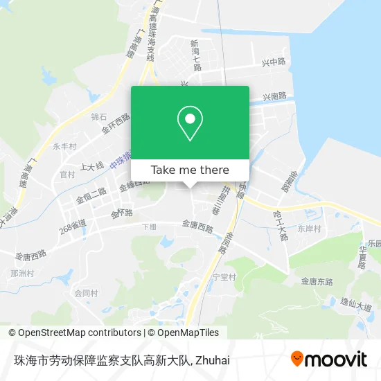 珠海市劳动保障监察支队高新大队 map