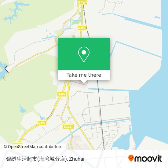 锦绣生活超市(海湾城分店) map