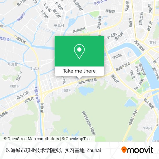 珠海城市职业技术学院实训实习基地 map