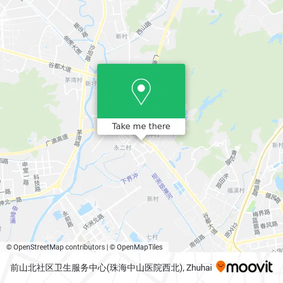 前山北社区卫生服务中心(珠海中山医院西北) map