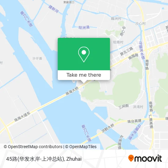 45路(华发水岸-上冲总站) map