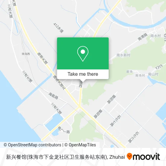 新兴餐馆(珠海市下金龙社区卫生服务站东南) map