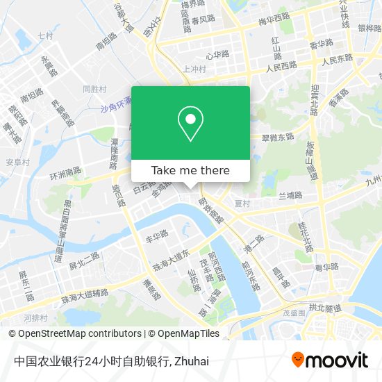 中国农业银行24小时自助银行 map