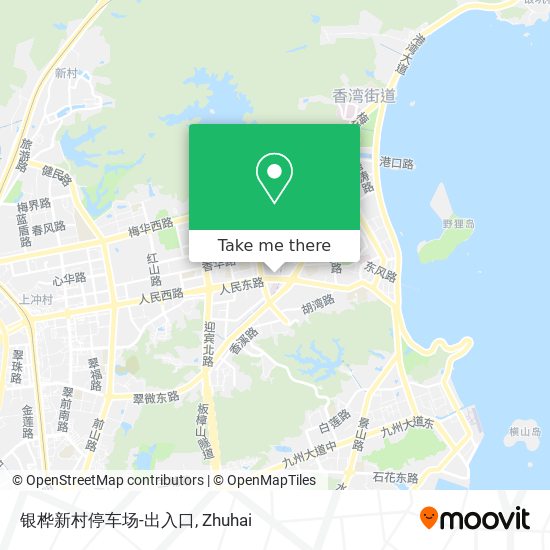 银桦新村停车场-出入口 map