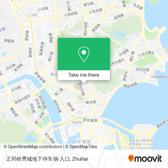正邦岭秀城地下停车场-入口 map