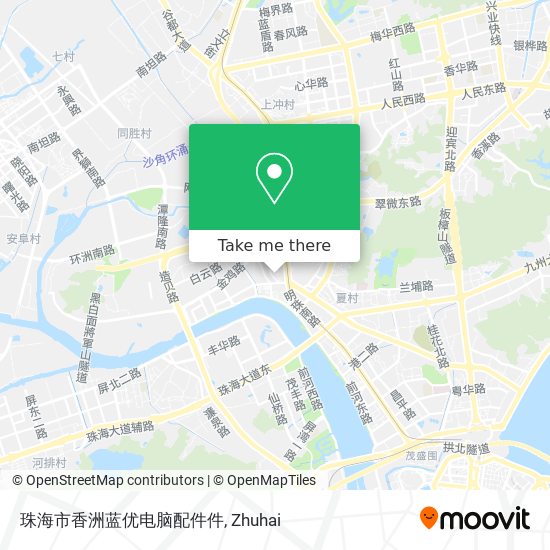 珠海市香洲蓝优电脑配件件 map