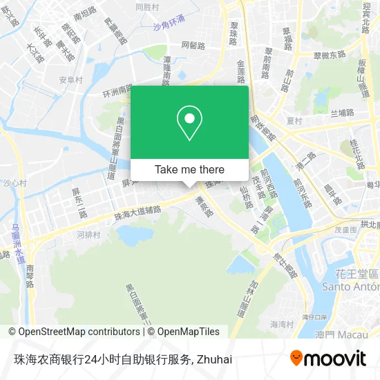珠海农商银行24小时自助银行服务 map