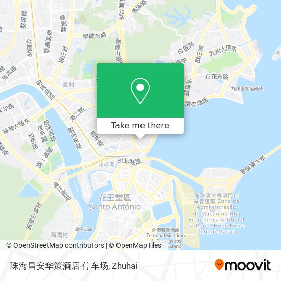 珠海昌安华策酒店-停车场 map