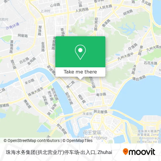 珠海水务集团(拱北营业厅)停车场-出入口 map