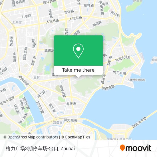 格力广场3期停车场-出口 map