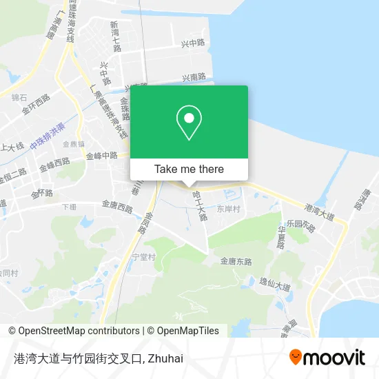 港湾大道与竹园街交叉口 map