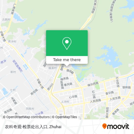 农科奇观-检票处出入口 map