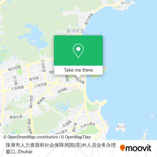 珠海市人力资源和社会保障局国(境)外人员业务办理窗口 map