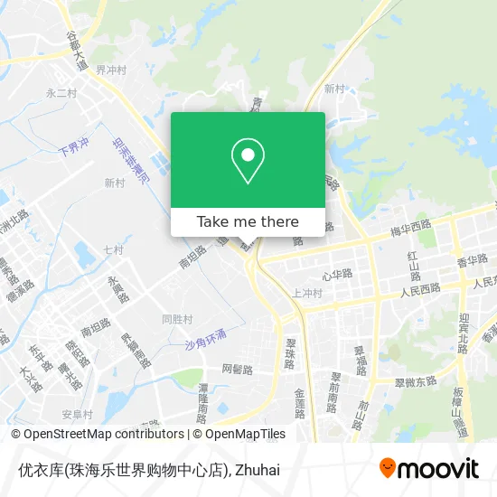 优衣库(珠海乐世界购物中心店) map