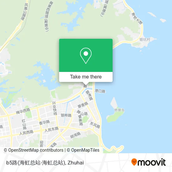 b5路(海虹总站-海虹总站) map