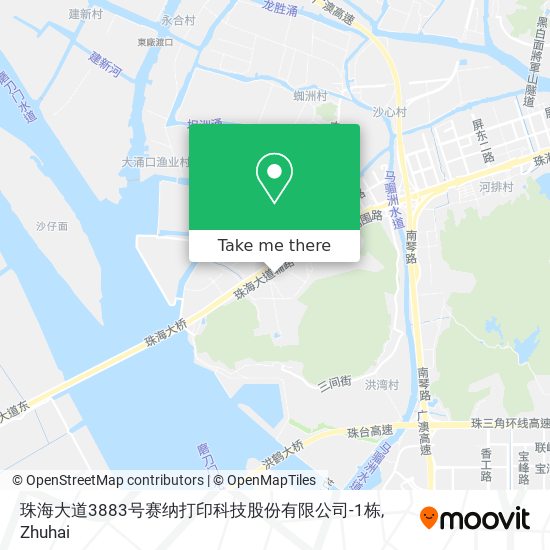 珠海大道3883号赛纳打印科技股份有限公司-1栋 map