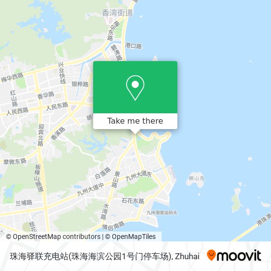 珠海驿联充电站(珠海海滨公园1号门停车场) map