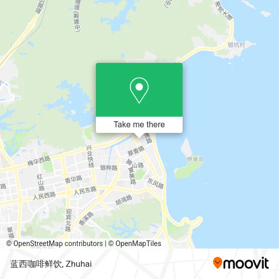 蓝西咖啡鲜饮 map