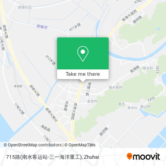 715路(南水客运站-三一海洋重工) map