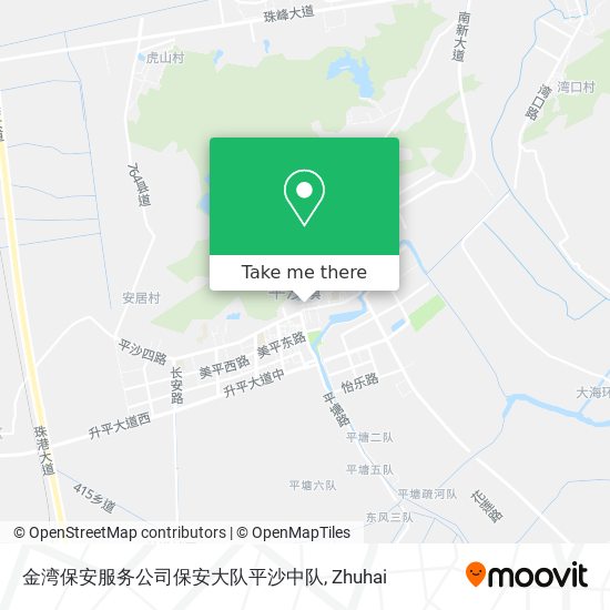 金湾保安服务公司保安大队平沙中队 map