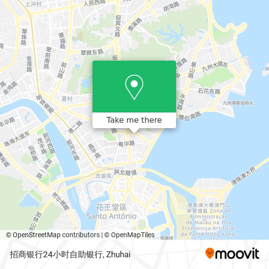 招商银行24小时自助银行 map