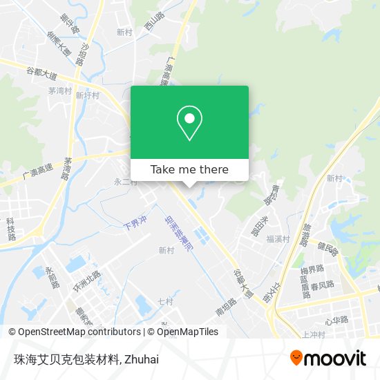 珠海艾贝克包装材料 map