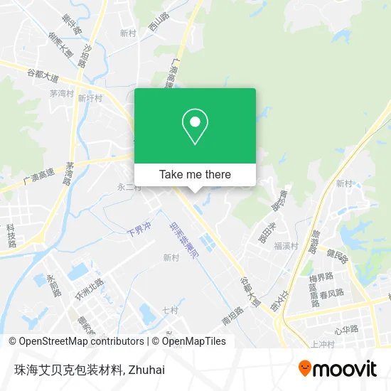 珠海艾贝克包装材料 map