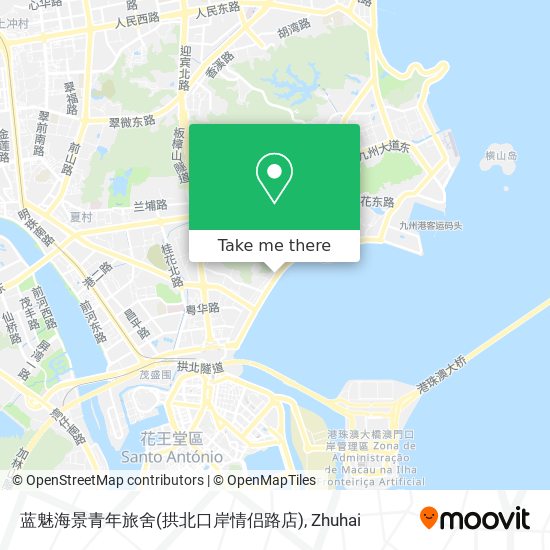 蓝魅海景青年旅舍(拱北口岸情侣路店) map