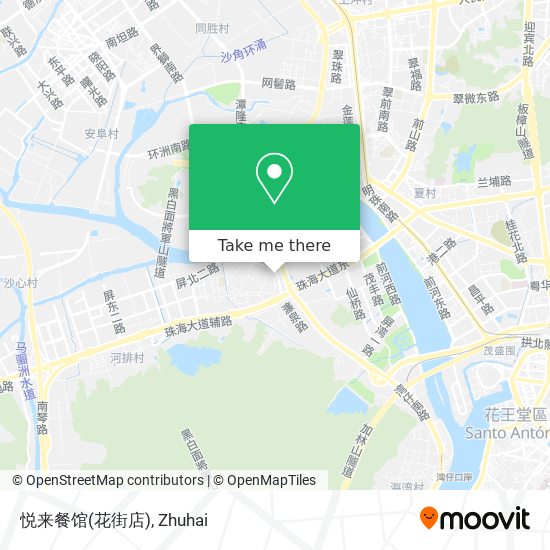 悦来餐馆(花街店) map