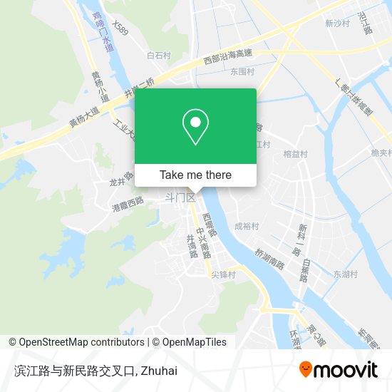 滨江路与新民路交叉口 map