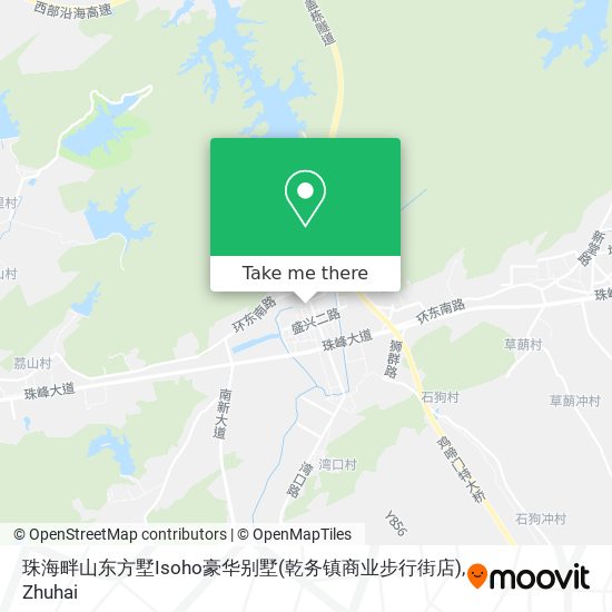 珠海畔山东方墅Isoho豪华别墅(乾务镇商业步行街店) map