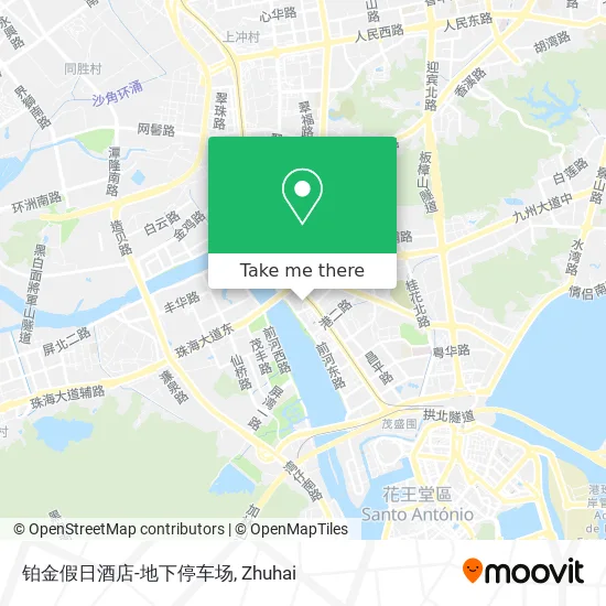 铂金假日酒店-地下停车场 map