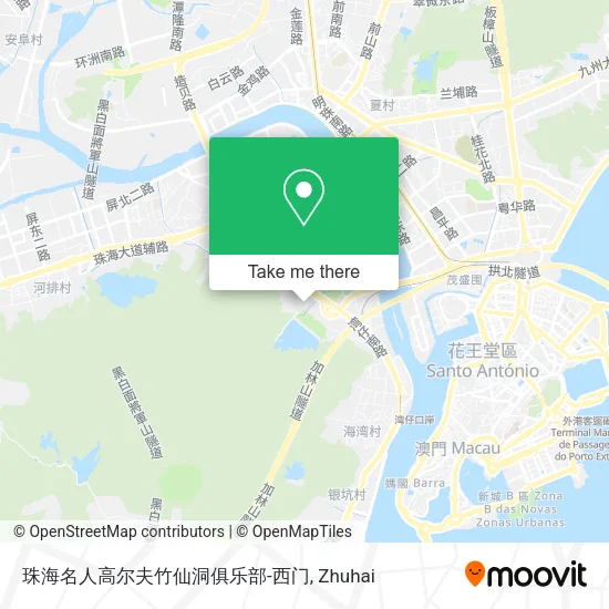 珠海名人高尔夫竹仙洞俱乐部-西门 map
