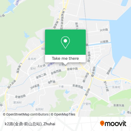 k2路(金鼎-前山总站) map