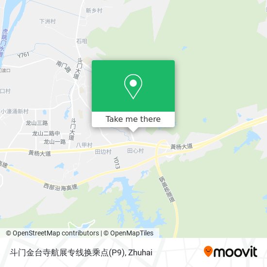 斗门金台寺航展专线换乘点(P9) map