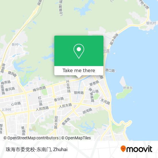 珠海市委党校-东南门 map