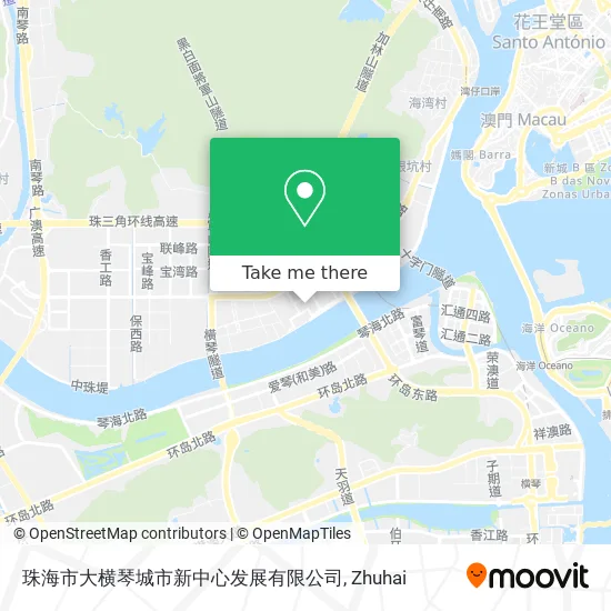 珠海市大横琴城市新中心发展有限公司 map