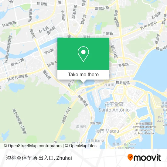 鸿桃会停车场-出入口 map