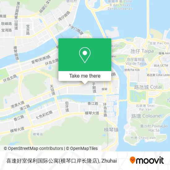 喜逢好室保利国际公寓(横琴口岸长隆店) map