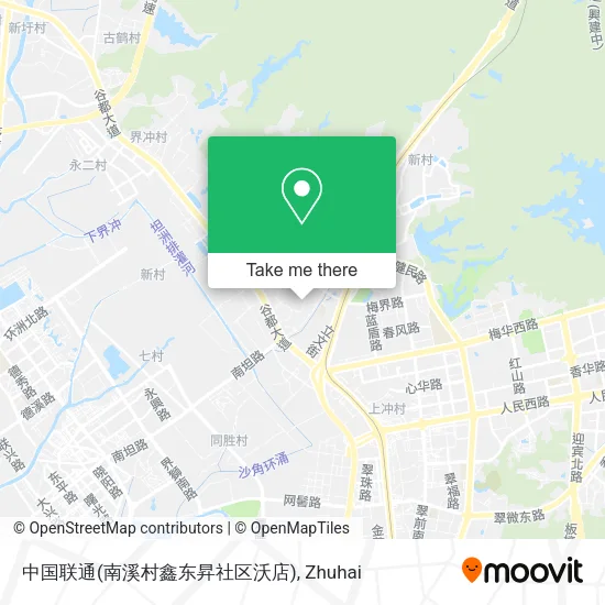 中国联通(南溪村鑫东昇社区沃店) map