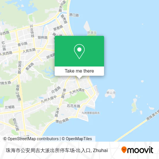 珠海市公安局吉大派出所停车场-出入口 map