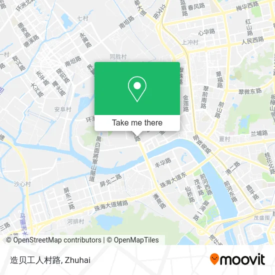造贝工人村路 map