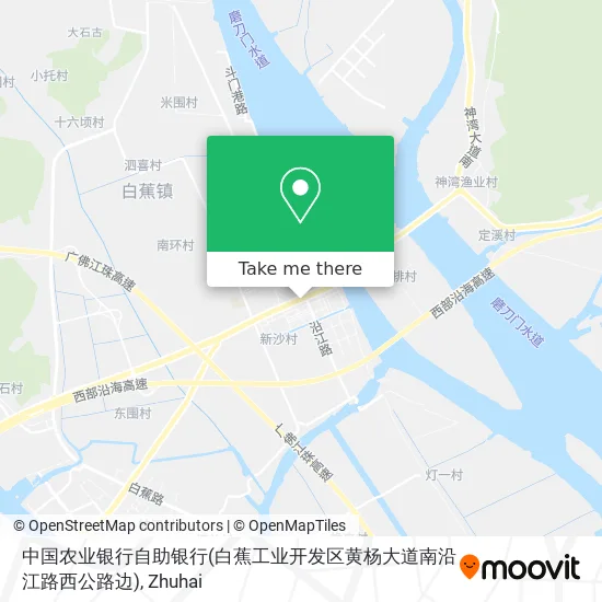 中国农业银行自助银行(白蕉工业开发区黄杨大道南沿江路西公路边) map