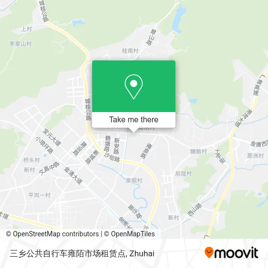 三乡公共自行车雍陌市场租赁点 map