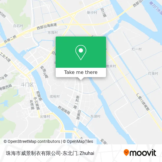 珠海市威景制衣有限公司-东北门 map