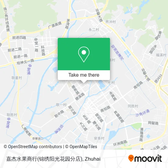 嘉杰水果商行(锦绣阳光花园分店) map
